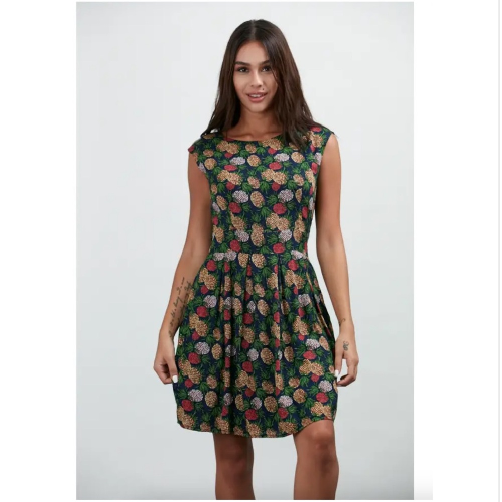 Colorful Pineapple A-Line Dress by Frog and Toad